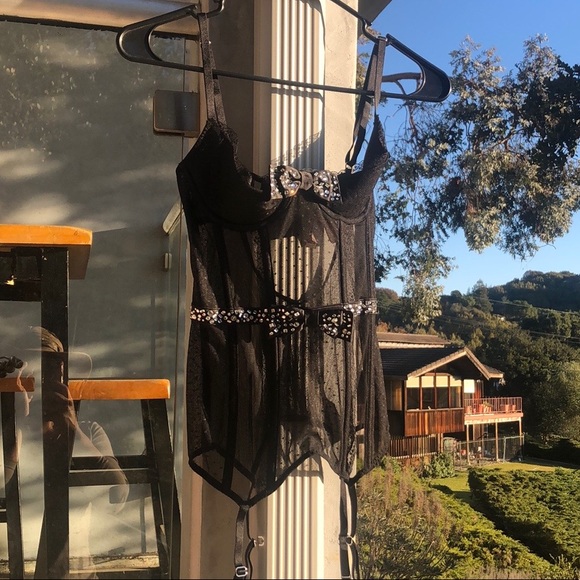 * LAST CHANCE* Victorias Secret Sequined Corset Lingerie rhinestone detailing. - Picture 7 of 11